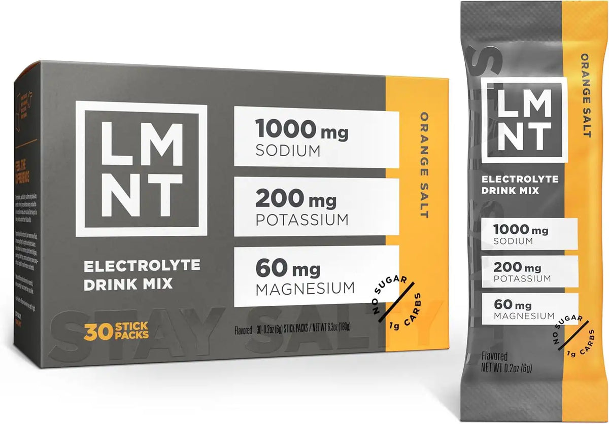 LMNT Zero Sugar Electrolytes - Orange Salt | Drink Mix | 30-Count
